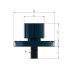 Clamping mandrel for through hole 30 mm